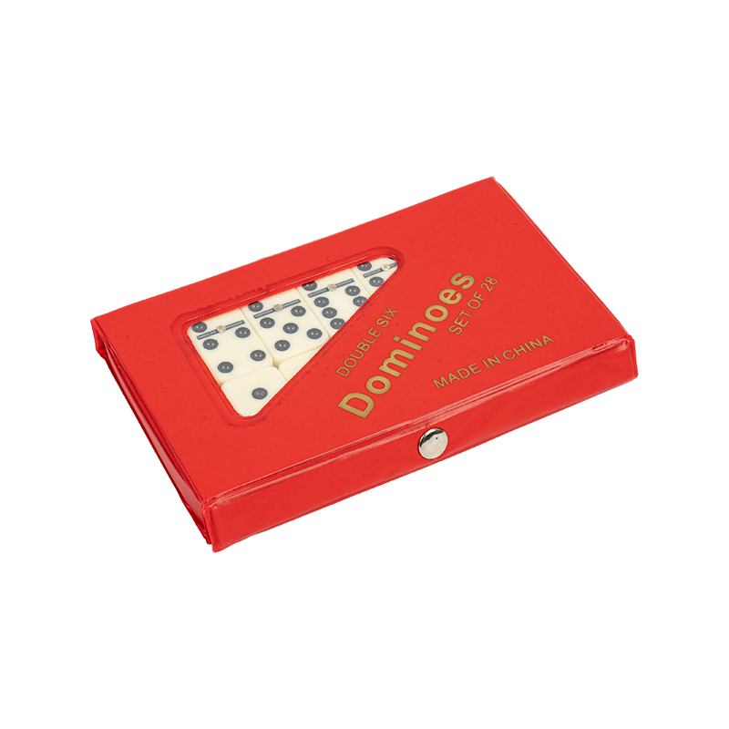 Double Six Dominoes Set с красным корпусом из ПВХ