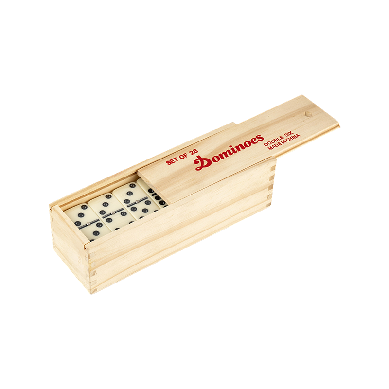 Drawable Double 6 деревянная коробка Domino